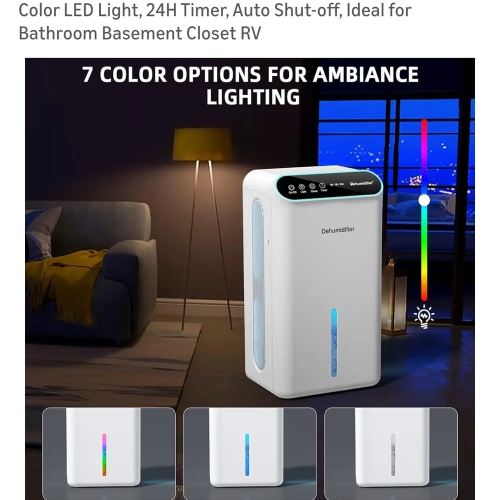 White Dehumidifier with LED Display - Picture 7 of 7